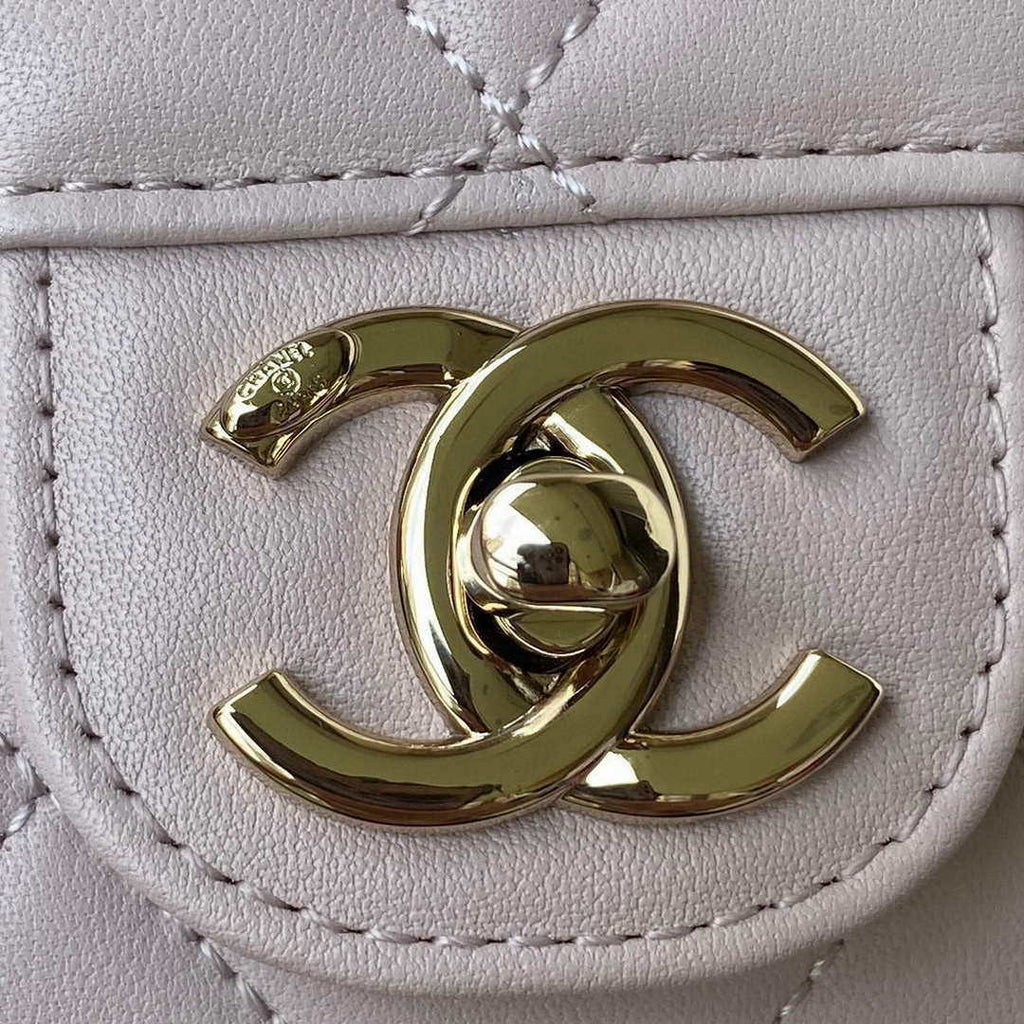 Chanel Small Flap Bag With top Handle Calfskin CC AS2680 Light Pink