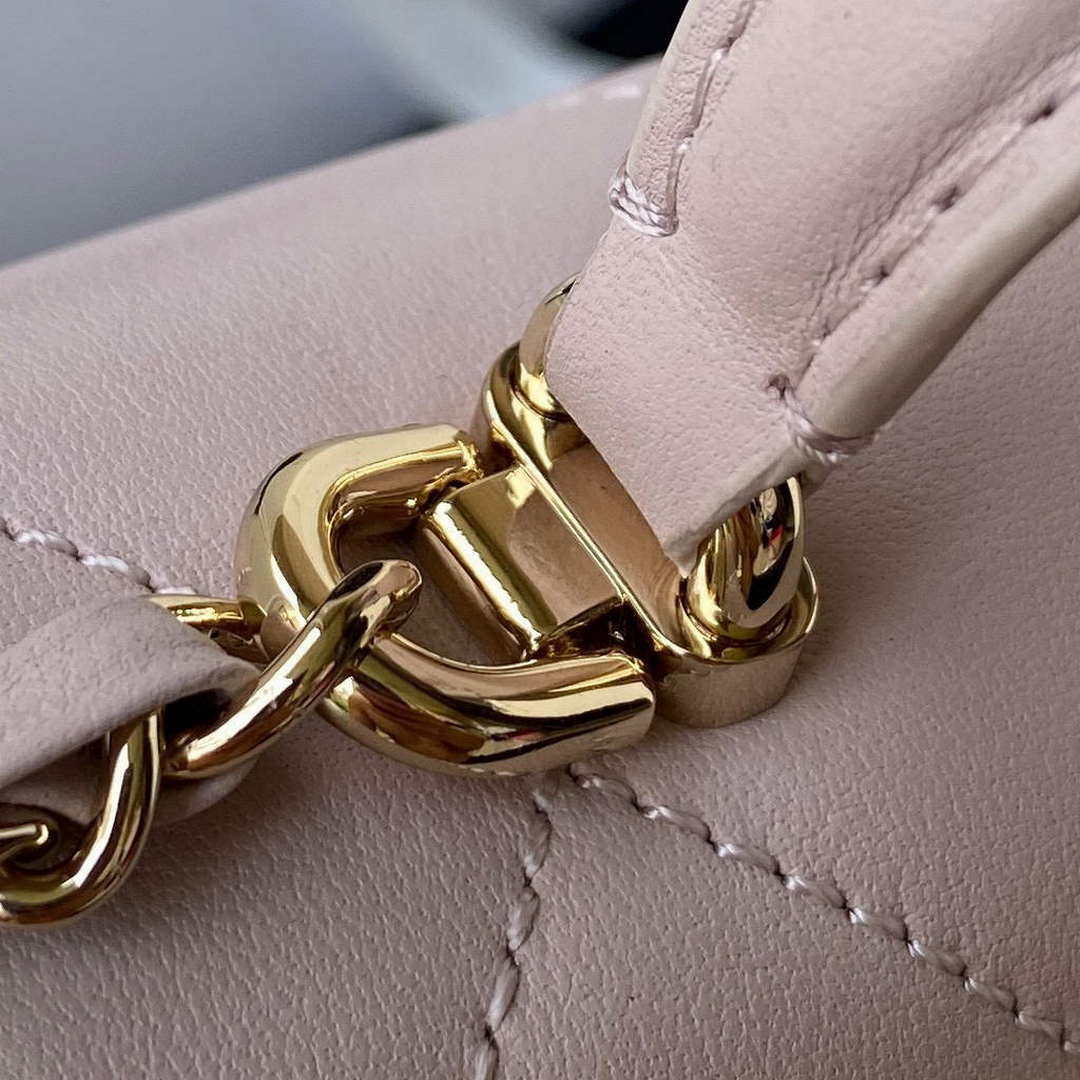 Chanel Small Flap Bag With top Handle Calfskin CC AS2680 Light Pink - Default Title - View 4