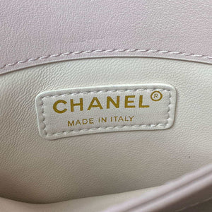 Chanel Small Flap Bag With top Handle Calfskin CC AS2680 Light Pink - Default Title - View 8