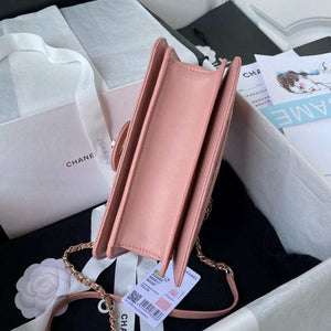 Chanel Small Flap Bag With top Handle Calfskin CC AS2680 Pink - Default Title - View 5