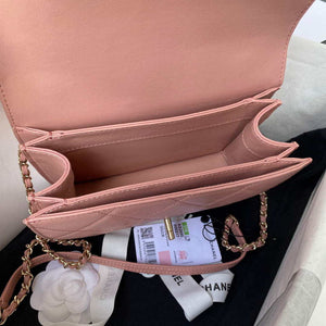 Chanel Small Flap Bag With top Handle Calfskin CC AS2680 Pink - Default Title - View 6