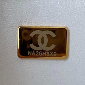 Chanel Small Flap Bag With top Handle Calfskin CC AS2680 White - Default Title - View 9