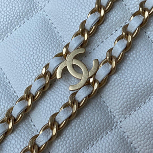Chanel Small Hobo Bag Grained Calfskin Gold AS3223 White - Default Title - View 5