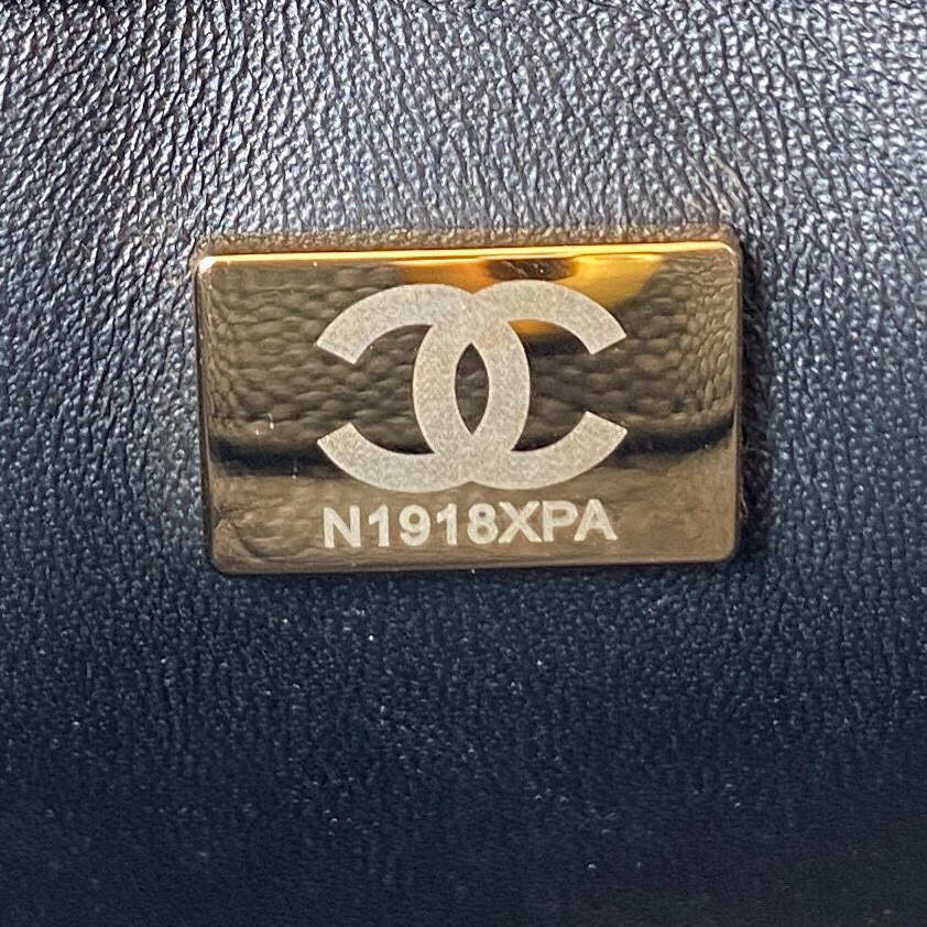 Chanel Small Hobo Bag Grained Calfskin Gold AS3223 Black