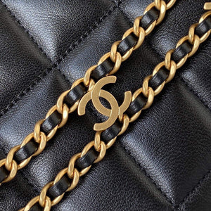 Chanel Small Hobo Bag Lambskin Gold AS3223 Black - Default Title - View 5