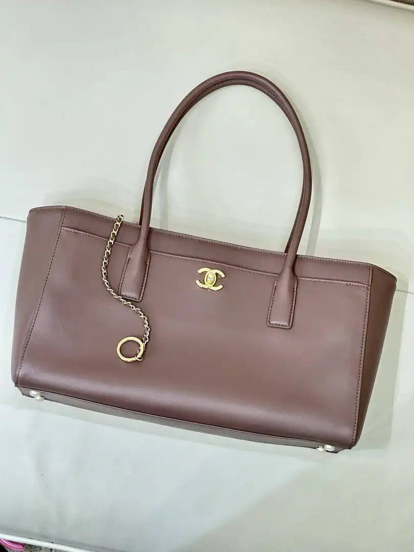 Chanel Small Shopping Bag Calfskin AS6243 brown