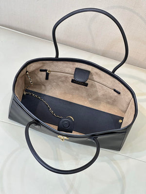 Chanel Small Shopping Bag Calfskin & Gold-Tone Metal AS6243 Black - Default Title - View 10