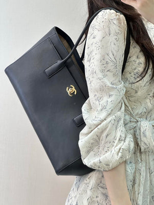 Chanel Small Shopping Bag Calfskin & Gold-Tone Metal AS6243 Black - Default Title - View 5