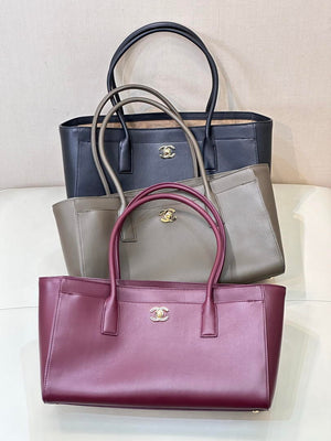 Chanel Small Shopping Bag  Calfskin & Gold-Tone Metal AS6243  Dark Green - Default Title - View 1