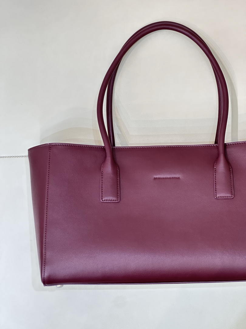 Chanel Small Shopping Bag  Calfskin & Gold-Tone Metal AS6243  Dark Burgundy - Default Title - View 9
