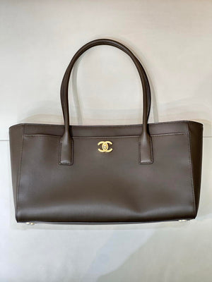 Chanel Small Shopping Bag  Calfskin & Gold-Tone Metal AS6243  Dark Green - Default Title - View 2