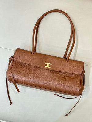 Chanel Small shopping bag Grained calfskin & gold-tone metal AS6288 Brown - Default Title - View 2