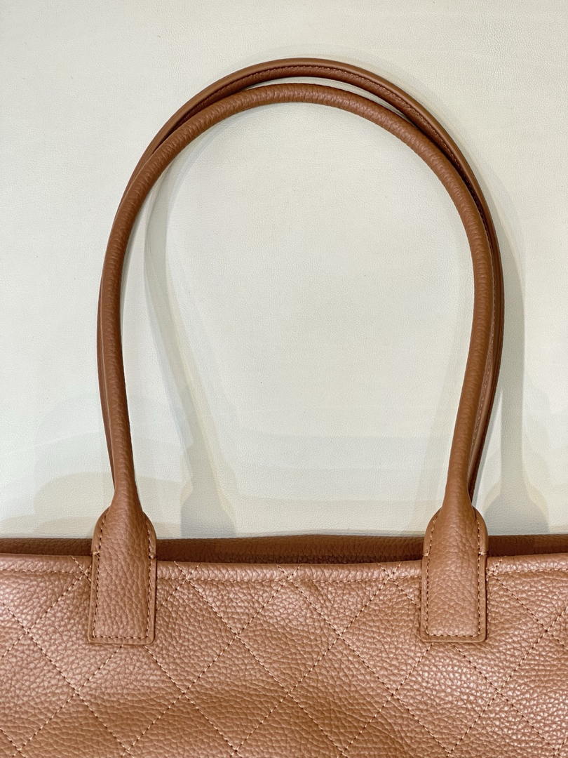 Chanel Small shopping bag Grained calfskin & gold-tone metal AS6288 Brown