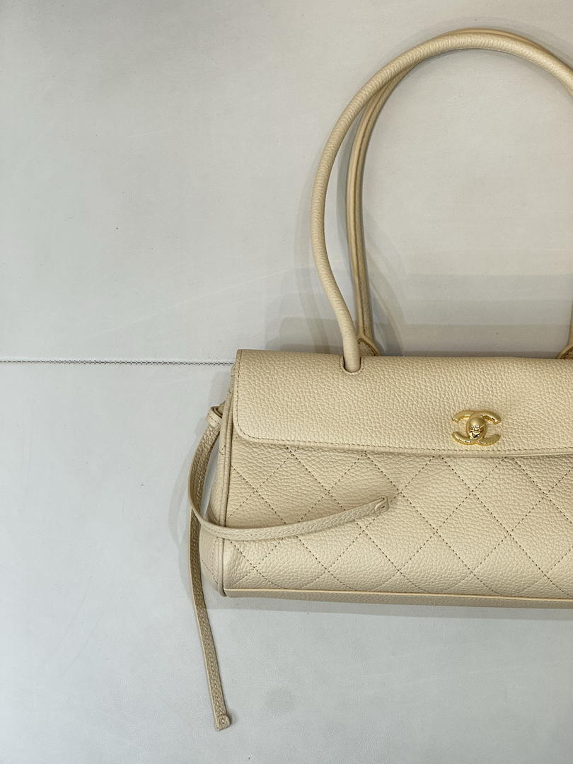 Chanel Small shopping bag Grained calfskin & gold-tone metal AS6288 Dark Beige - Default Title - View 3