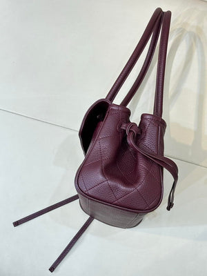 Chanel Small shopping bag Grained calfskin & gold-tone metal AS6288 Wine Red - Default Title - View 5