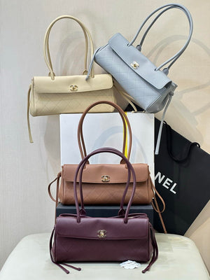 Chanel Small shopping bag Grained calfskin & gold-tone metal AS6288 Light Blue - Default Title - View 6