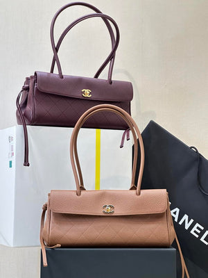 Chanel Small shopping bag Grained calfskin & gold-tone metal AS6288 Brown - Default Title - View 10