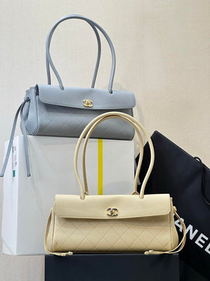 Chanel Small shopping bag Grained calfskin & gold-tone metal AS6288 Light Blue - Default Title - View 7