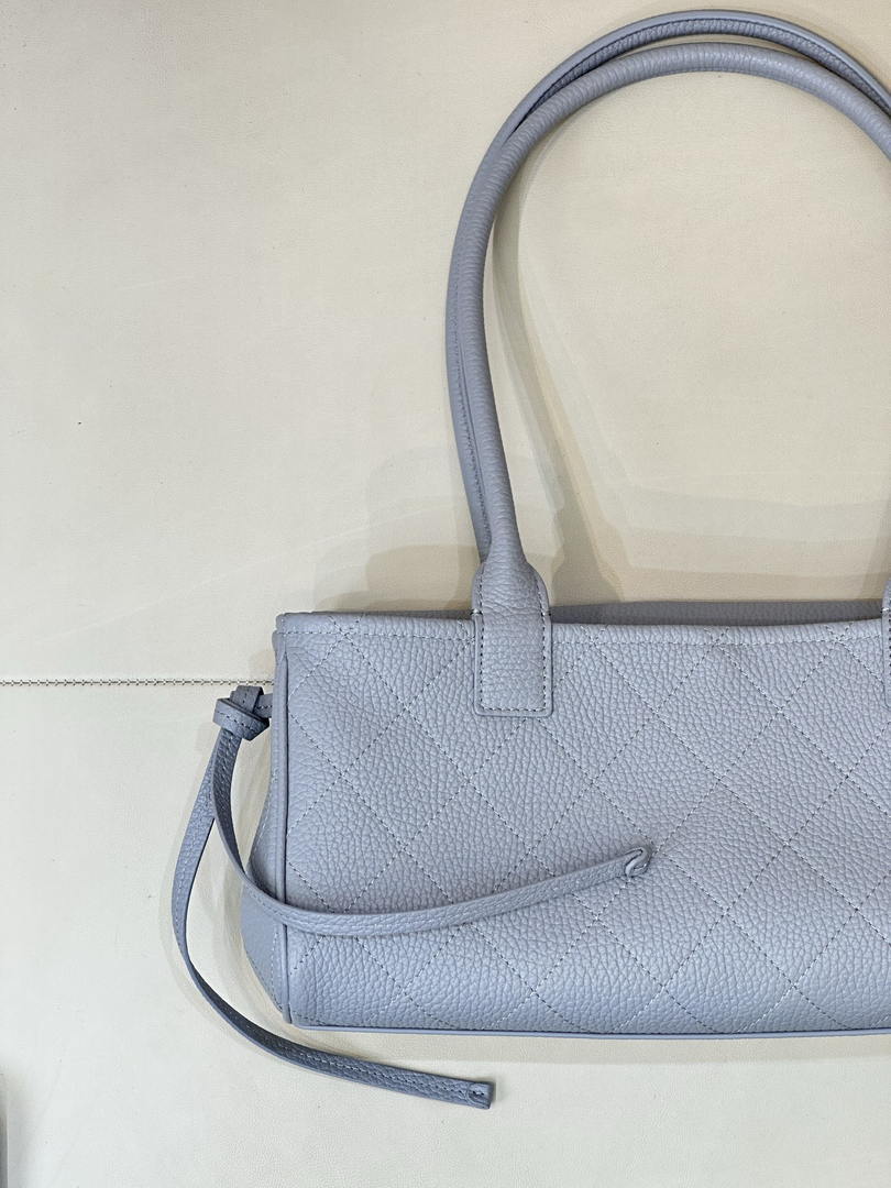 Chanel Small shopping bag Grained calfskin & gold-tone metal AS6288 Light Blue - Default Title - View 13