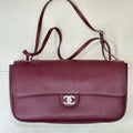 Chanel Maxi Flapbag Grained calfskin & gold-tone metal AS6231 Wine Red - Gold - View 1