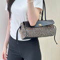 Chanel Small shopping bag Grained calfskin & gold-tone metal AS6288 Black &Tweed - Default Title - View 1