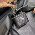 Chanel Small Vanity With Chain Bag Lambskin AP2198 Black Silvery - Default Title - View 1