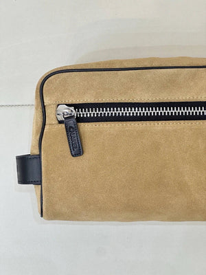 Chanel Small Zipped Pouch Canvas Calfskin & Silver-Tone Metal  AP5226 Dark Beige - Default Title - View 9