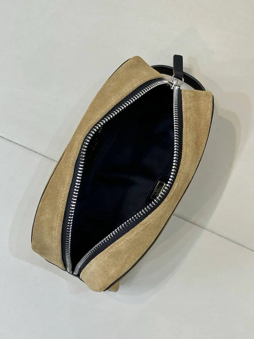 Chanel Small Zipped Pouch Canvas Calfskin & Silver-Tone Metal  AP5226 Dark Beige - Default Title - View 10