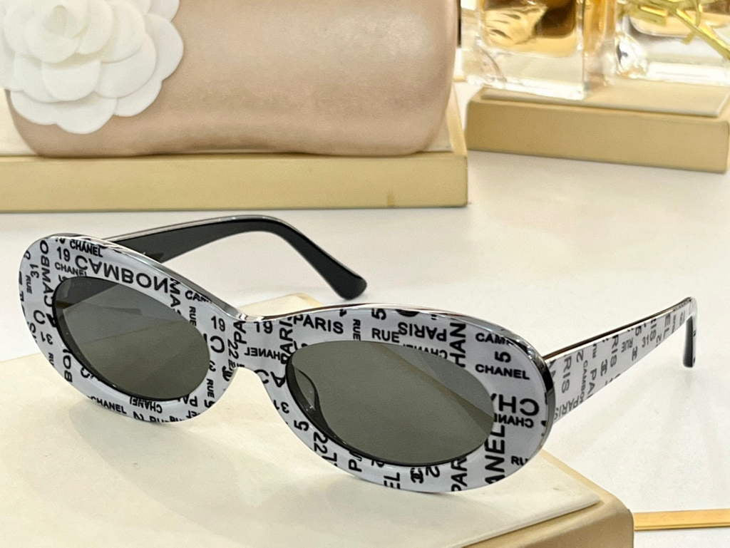 Chanel Cat Eye Sunglasses Luxury Chanel Shield Sport Fashion Show 993004