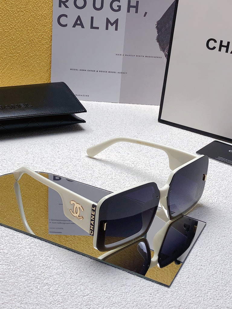 Chanel Cat Eye Sunglasses Luxury Chanel Shield Sport Fashion Show 993093