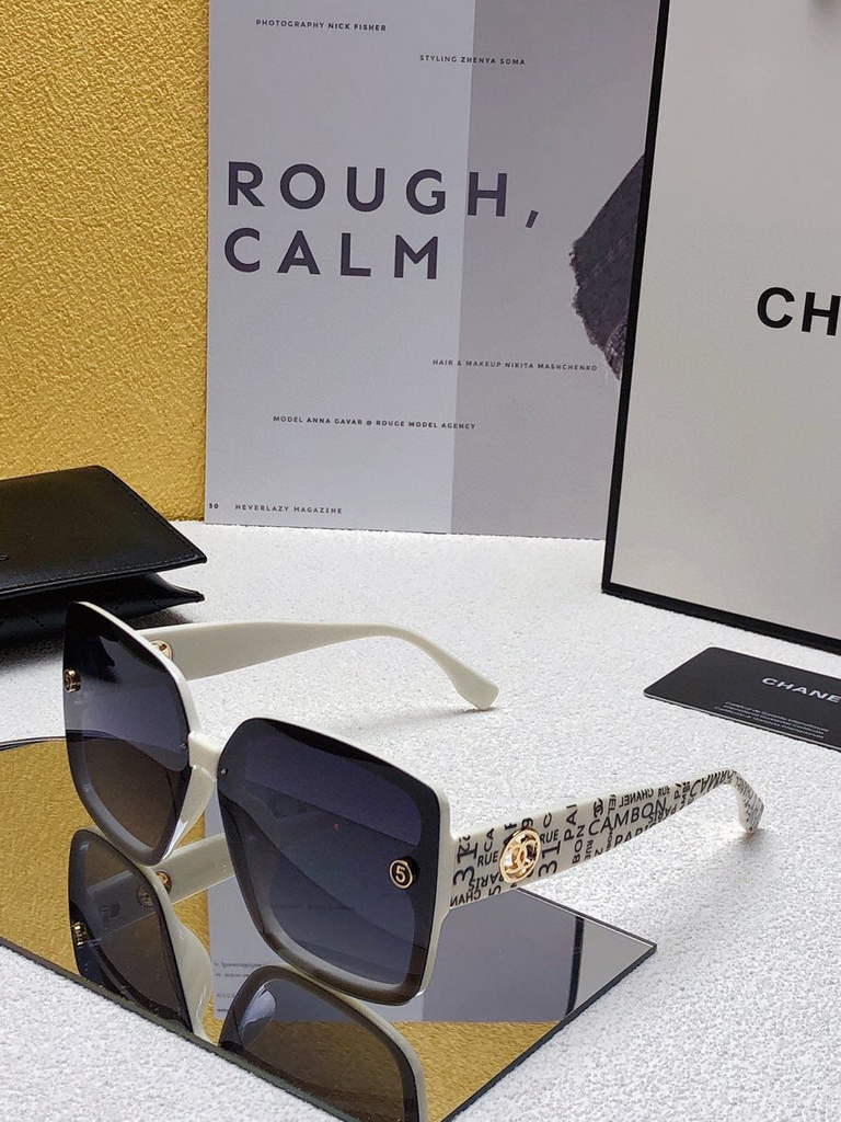 Chanel Cat Eye Sunglasses Luxury Chanel Shield Sport Fashion Show 993107