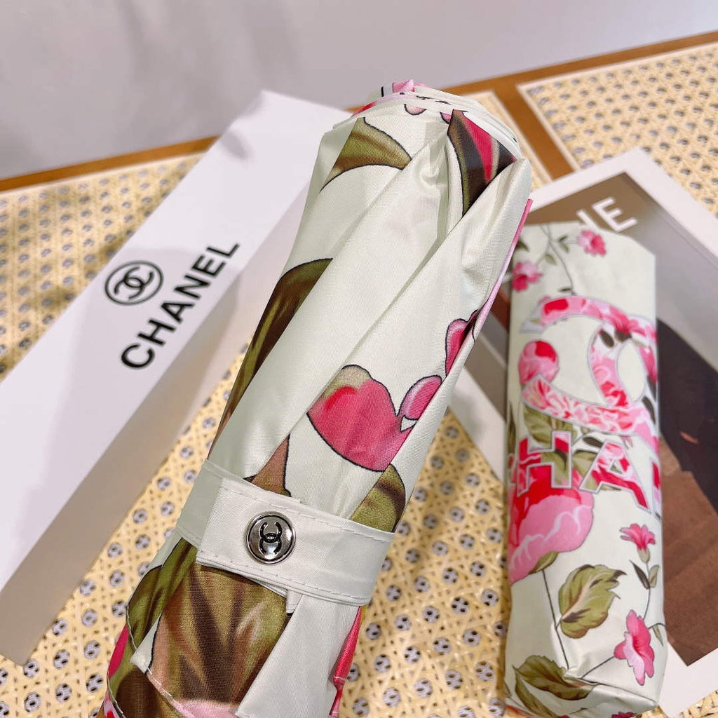 Chanel Three Fold Automatic Folding Sun Umbrella C855630