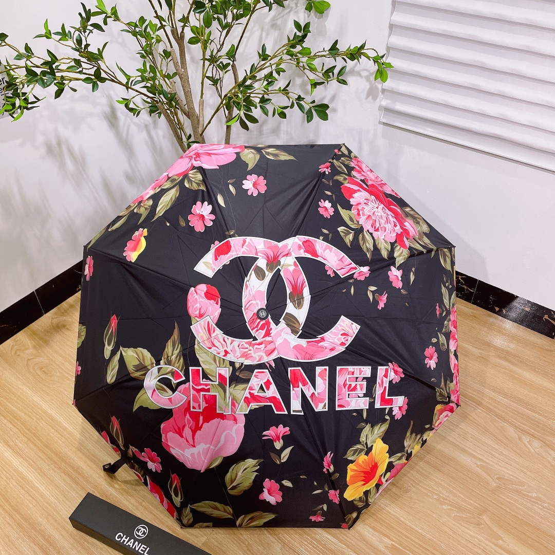 Chanel Three Fold Automatic Folding Sun Umbrella C855631 - Default Title - View 1