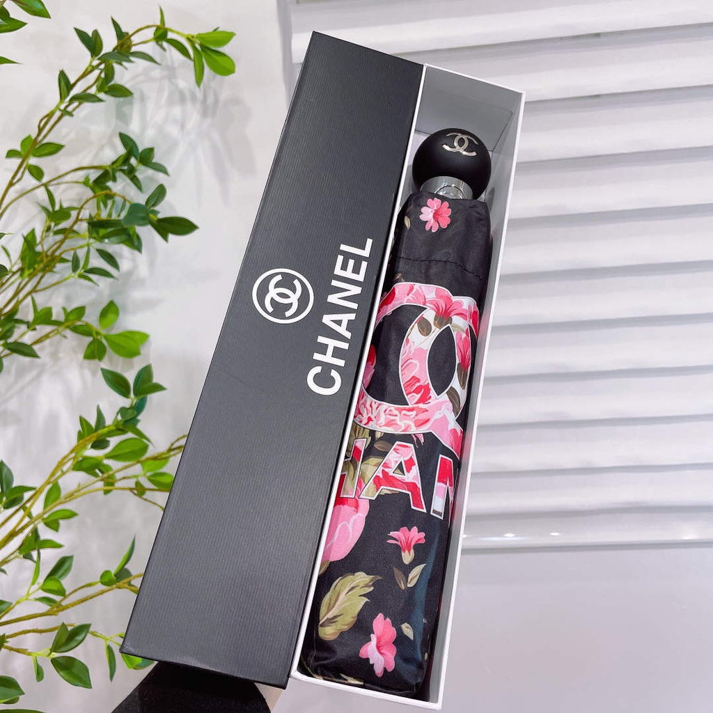 Chanel Three Fold Automatic Folding Sun Umbrella C855631
