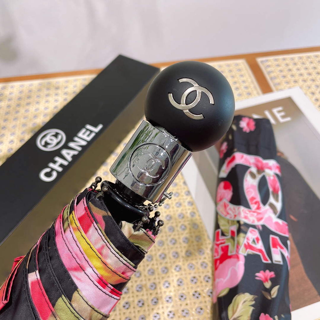 Chanel Three Fold Automatic Folding Sun Umbrella C855631