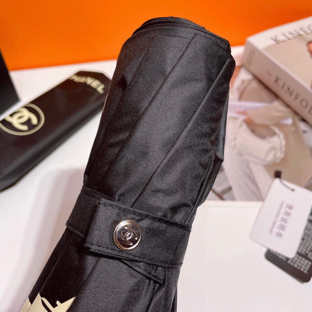 Chanel Three Fold Automatic Folding Sun Umbrella C855632
