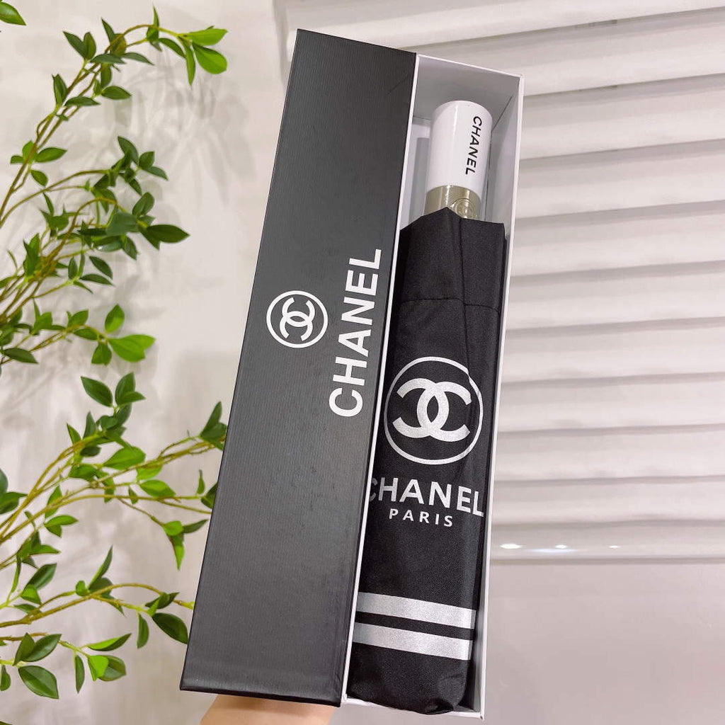 Chanel Three Fold Automatic Folding Sun Umbrella C855633