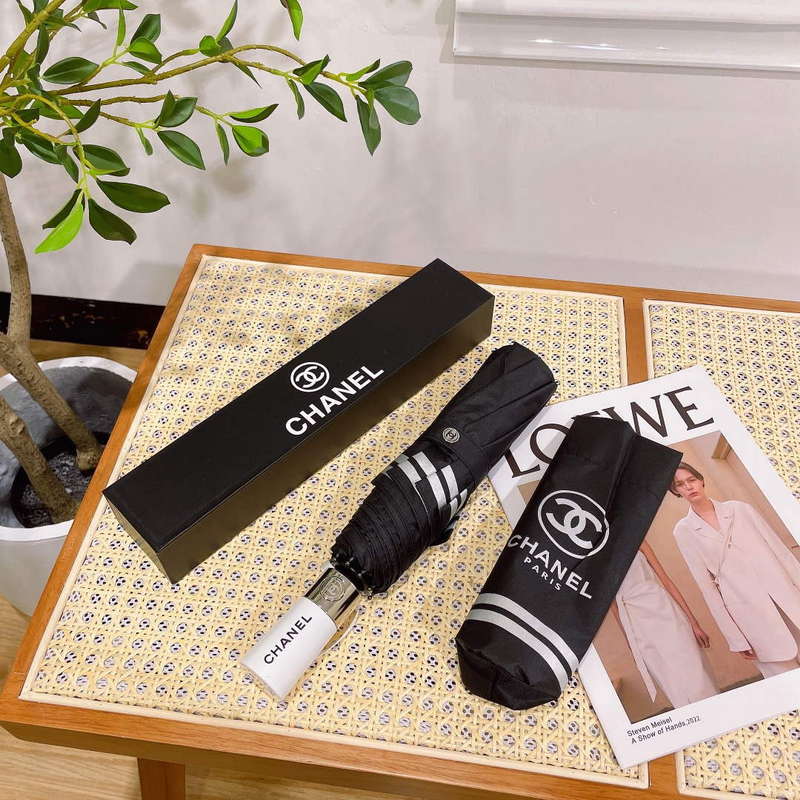 Chanel Three Fold Automatic Folding Sun Umbrella C855633