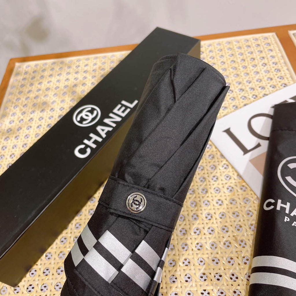 Chanel Three Fold Automatic Folding Sun Umbrella C855633