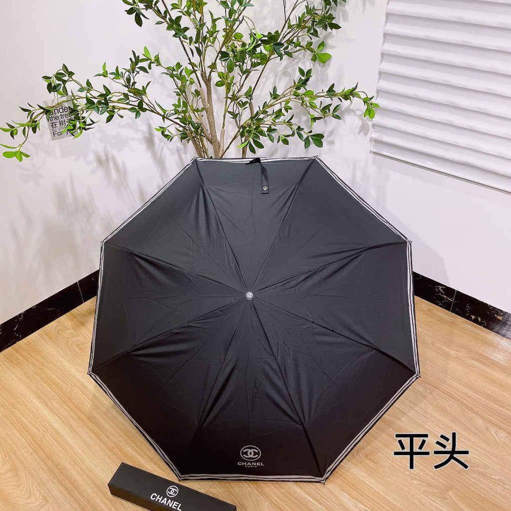 Chanel Three Fold Automatic Folding Sun Umbrella C855633
