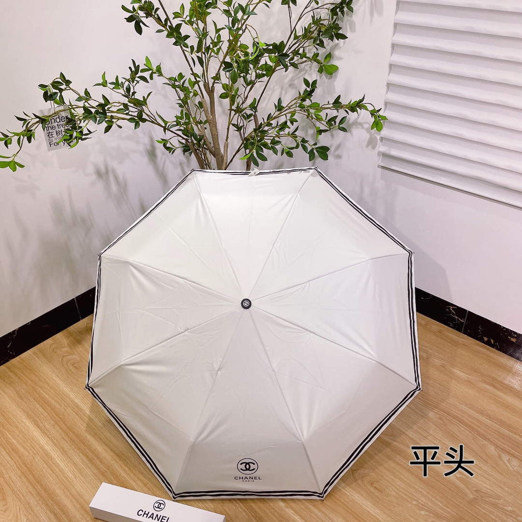 Chanel Three Fold Automatic Folding Sun Umbrella C855634