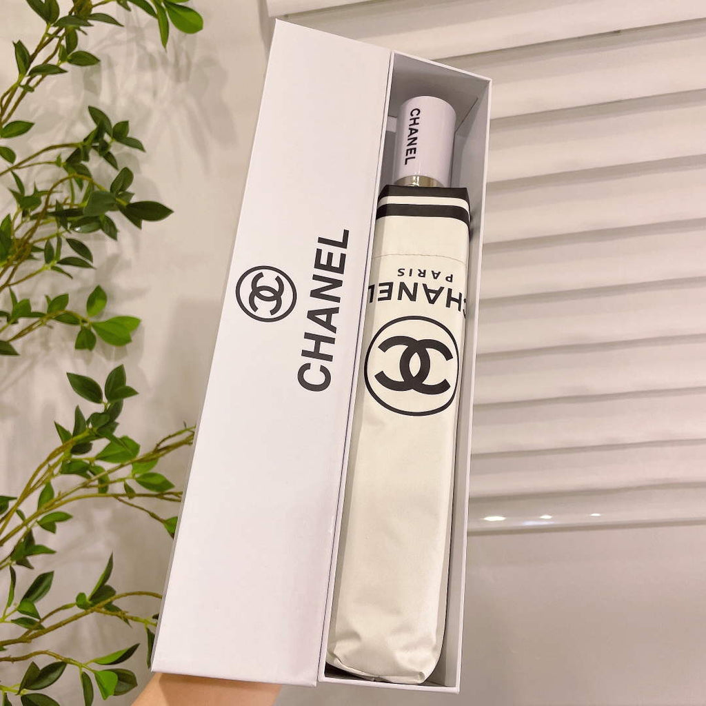 Chanel Three Fold Automatic Folding Sun Umbrella C855634