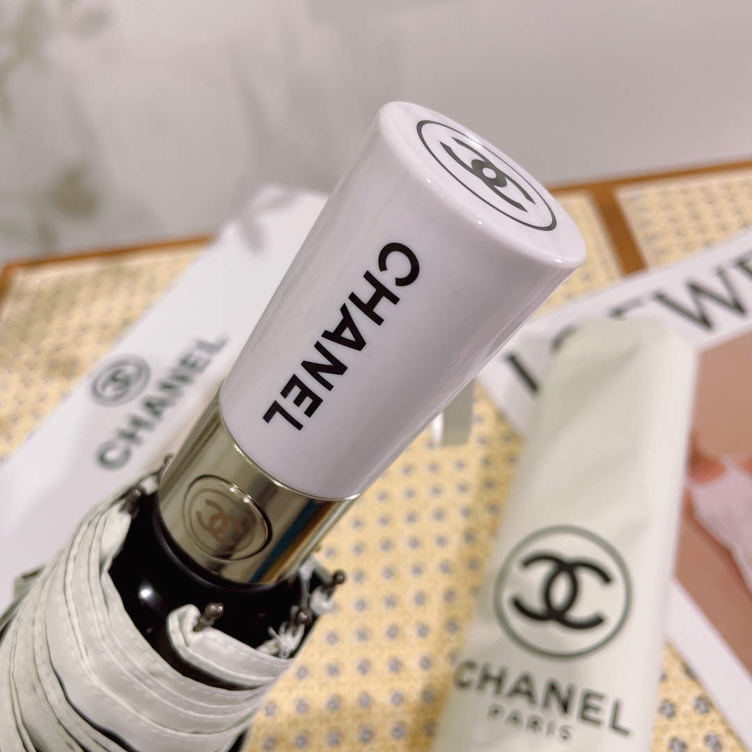 Chanel Three Fold Automatic Folding Sun Umbrella C855634