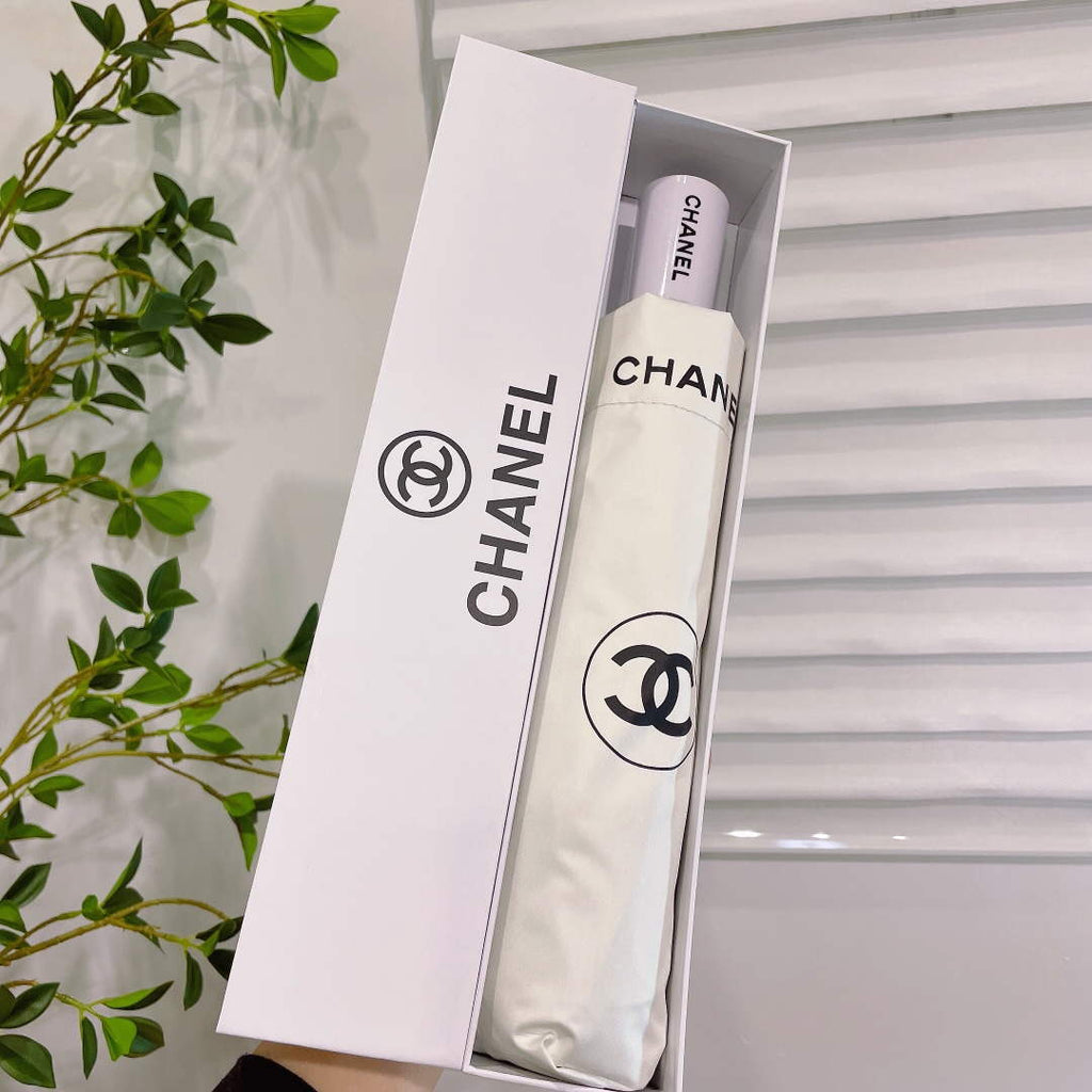 Chanel Three Fold Automatic Folding Sun Umbrella C855635