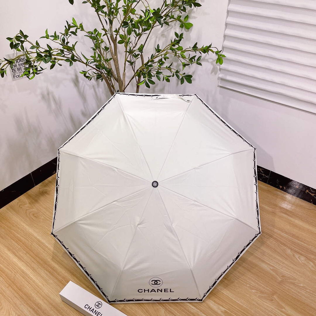 Chanel Three Fold Automatic Folding Sun Umbrella C855635