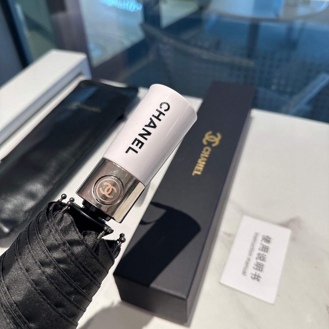 Chanel Three Fold Automatic Folding Sun Umbrella C855636