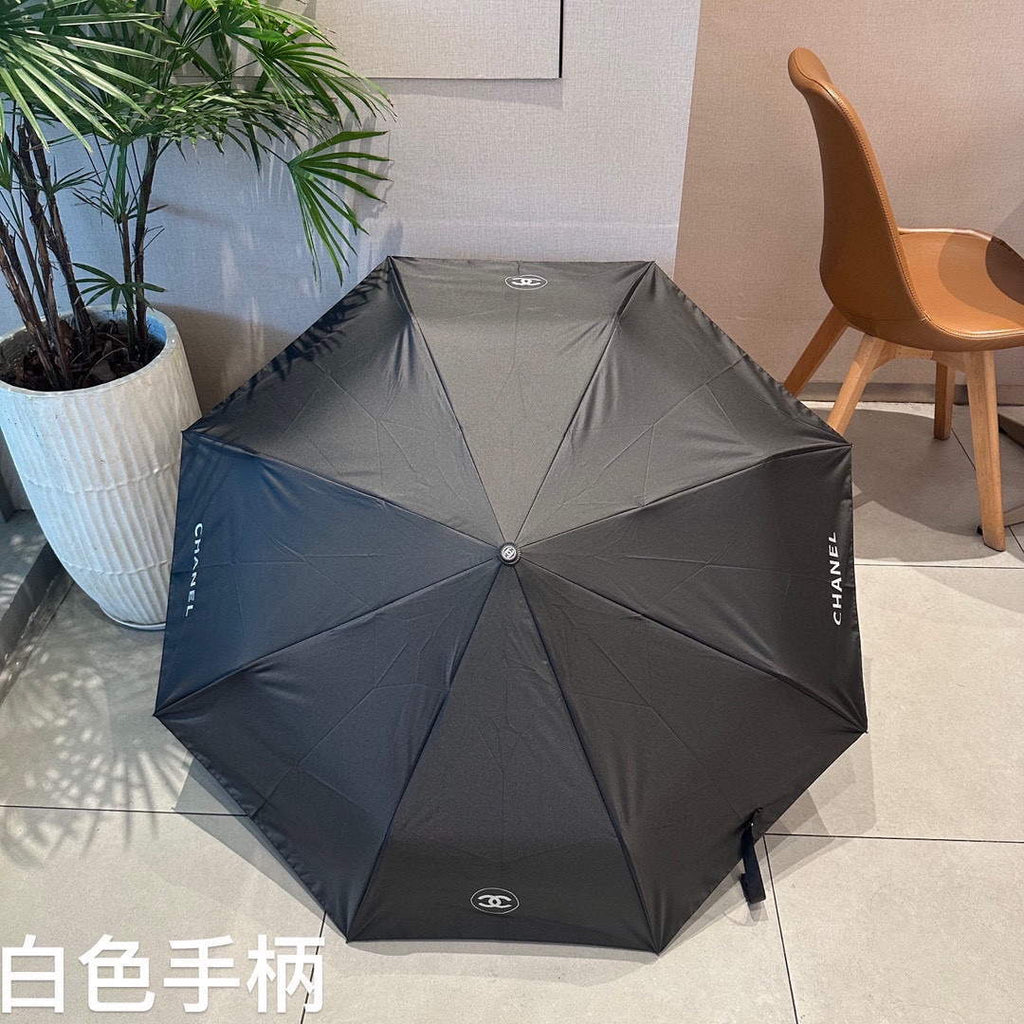 Chanel Three Fold Automatic Folding Sun Umbrella C855636