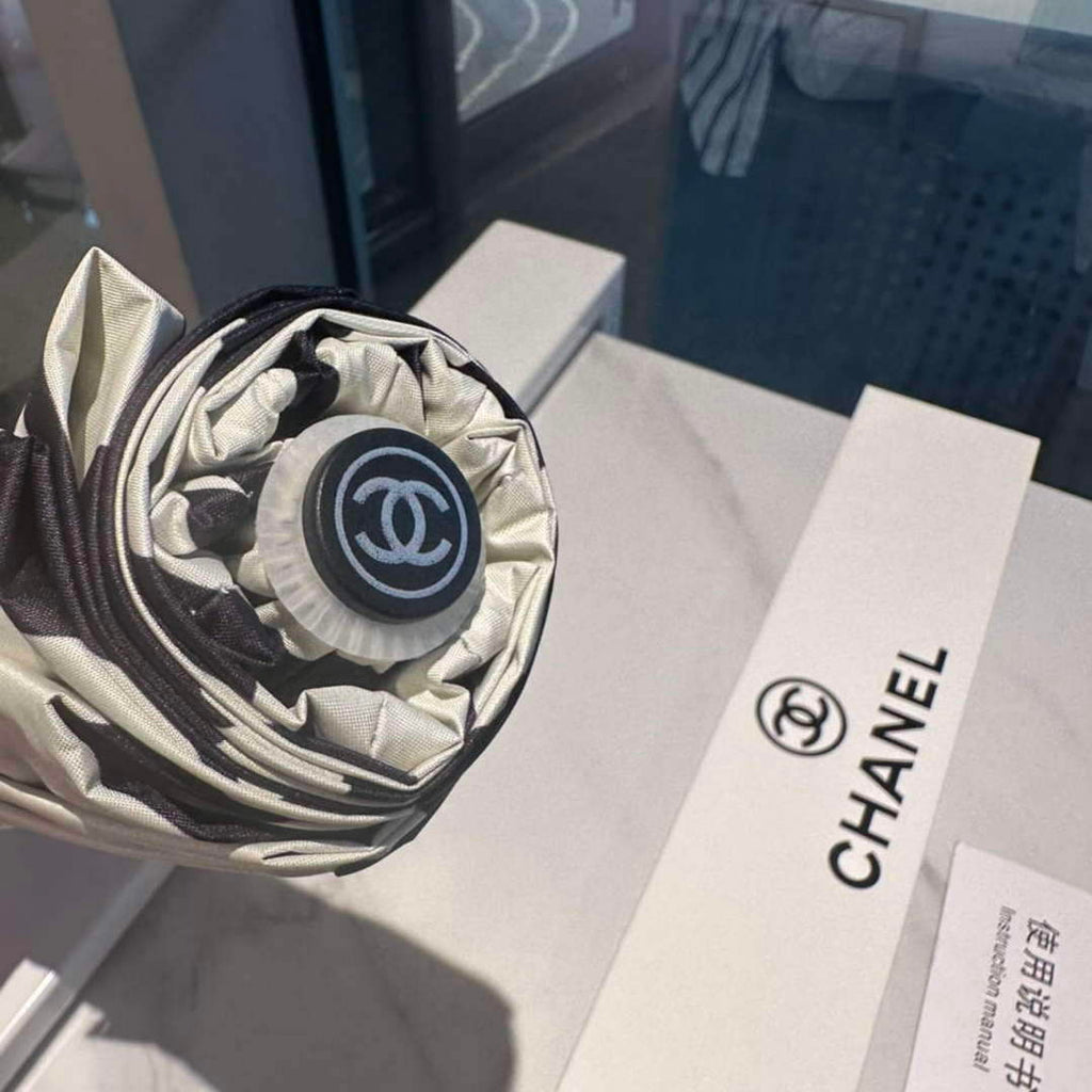 Chanel Three Fold Automatic Folding Sun Umbrella C855640