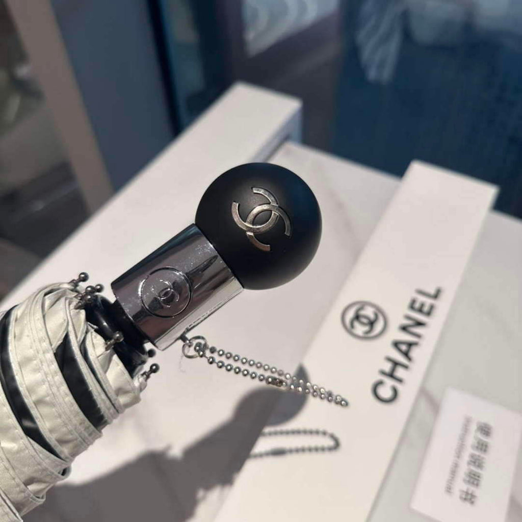 Chanel Three Fold Automatic Folding Sun Umbrella C855640