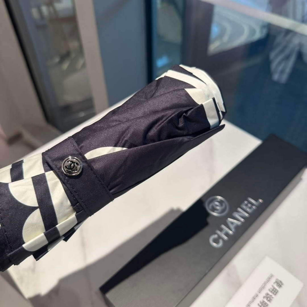 Chanel Three Fold Automatic Folding Sun Umbrella C855641